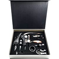 Juego De Accesorios Kit de Vino 9 Piezas - Abridor De Botella- Recoge Gotas- Aireador- Decantador- Tapón de Vacío- Corta…